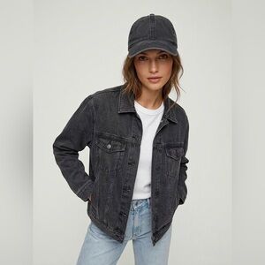 TNA Aritzia Black 100% Cotton Adjustable Baseball Cap Women's Casual Canvas